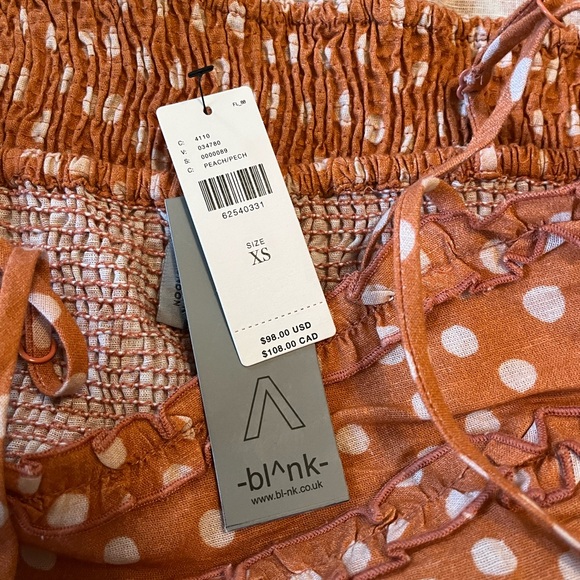 Anthropologie “ Bl^nk” London corset polka dot cotton/ linen tank NWT - Picture 6 of 6